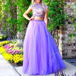 Purple 2 Piece Sherri Hill Prom/Pageant Gown